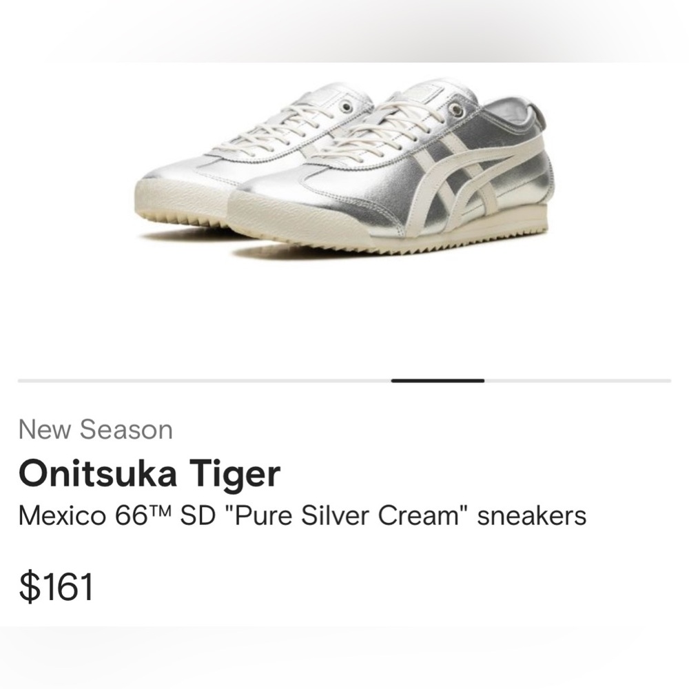 Onitsuka Tiger Mexico 66 SD Silver Cream Sneakers size 8.5 barely worn!